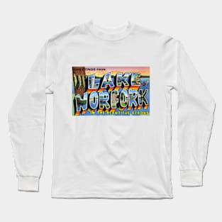 Greetings from Lake Norfork in the Beautiful Ozarks - Vintage Large Letter Postcard Long Sleeve T-Shirt